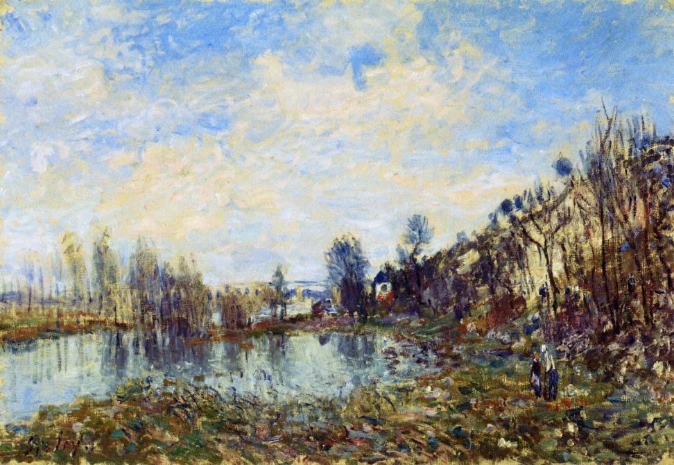 Flooded Field (1879) - Alfred Sisley Tablo