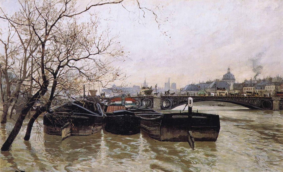 Flooding by the Seine (1893) - Frits Thaulow Tablo