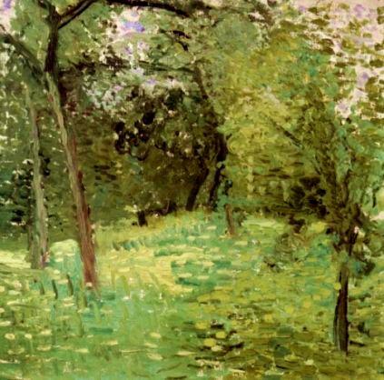 Flowering Meadow with Trees (1907) - Richard Gerstl Tablo