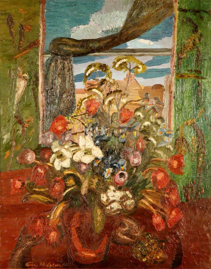 Flowers in a Vase - Frances Hodgkins Tablo