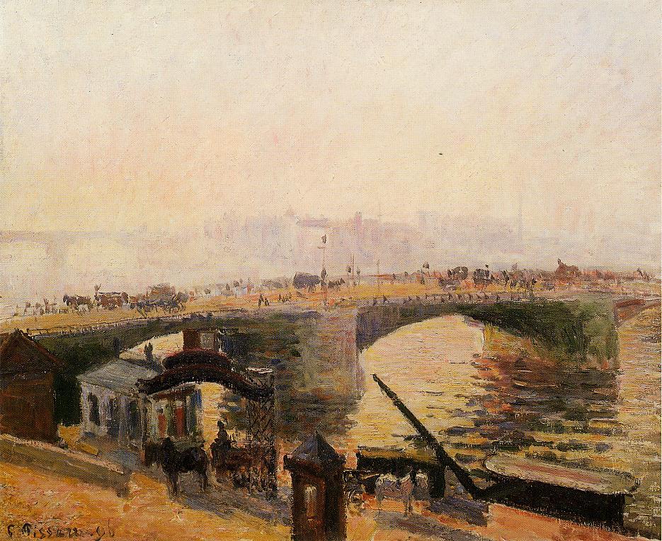 Fog, Morning, Rouen (1896) - Camille Pissarro Tablo