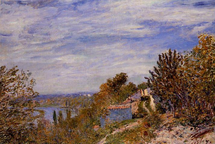 Footpath in the Gardens at By (1881) - Alfred Sisley Tablo