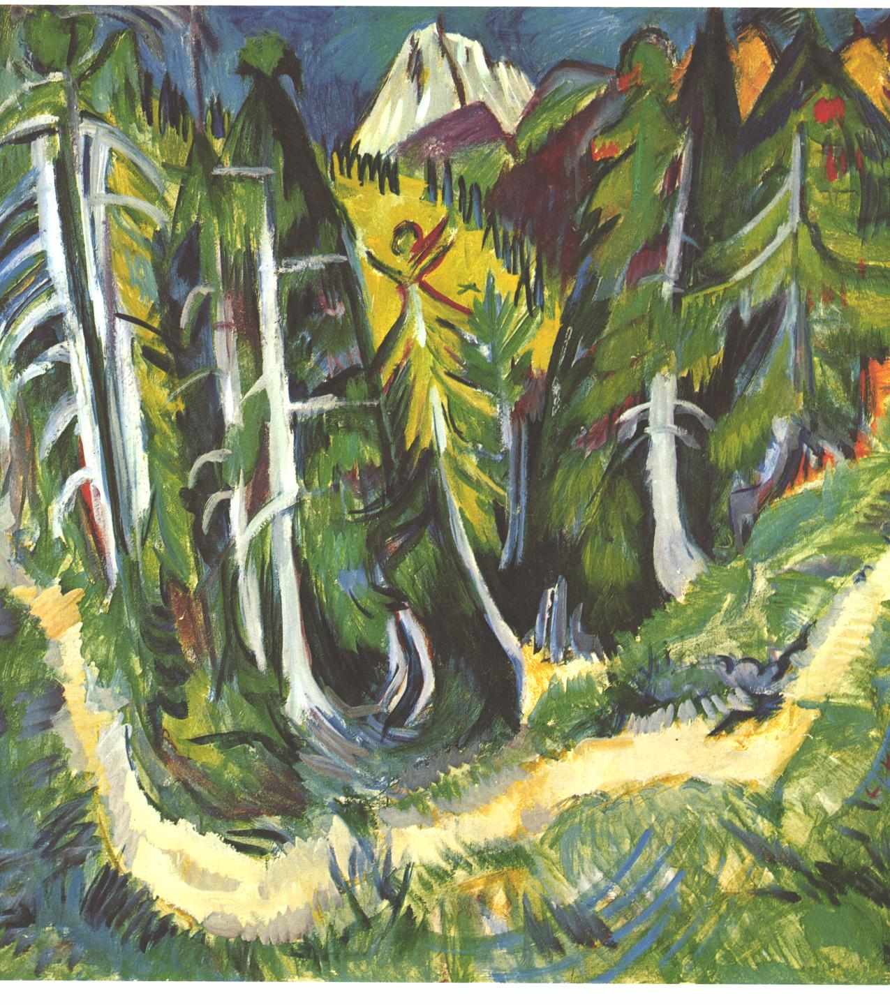 Forest Gorge - Ernst Ludwig Kirchner Tablo