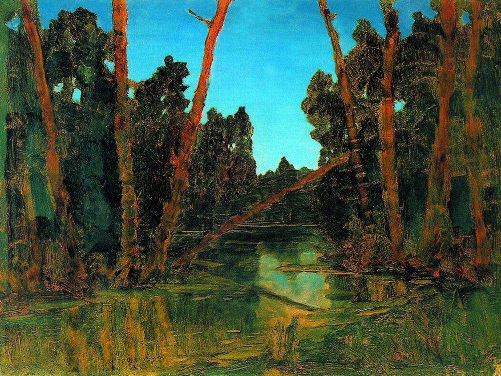 Forest swamp (1908) - Arkhip Kuindzhi Tablo