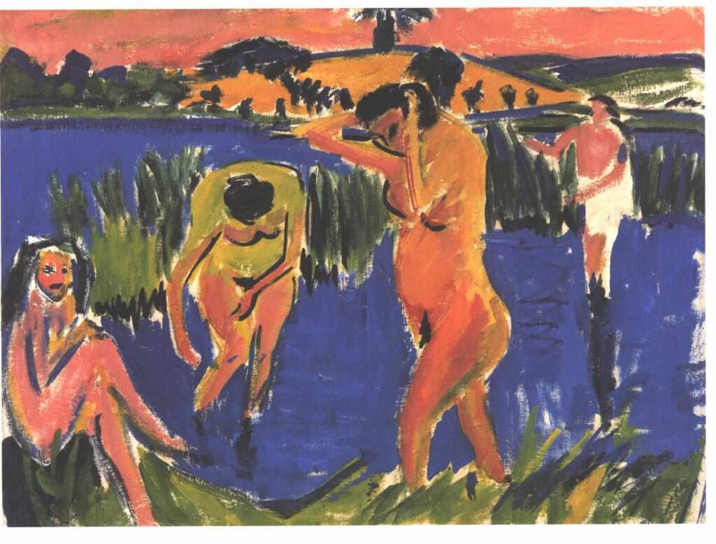 Four Bathers - Ernst Ludwig Kirchner Tablo