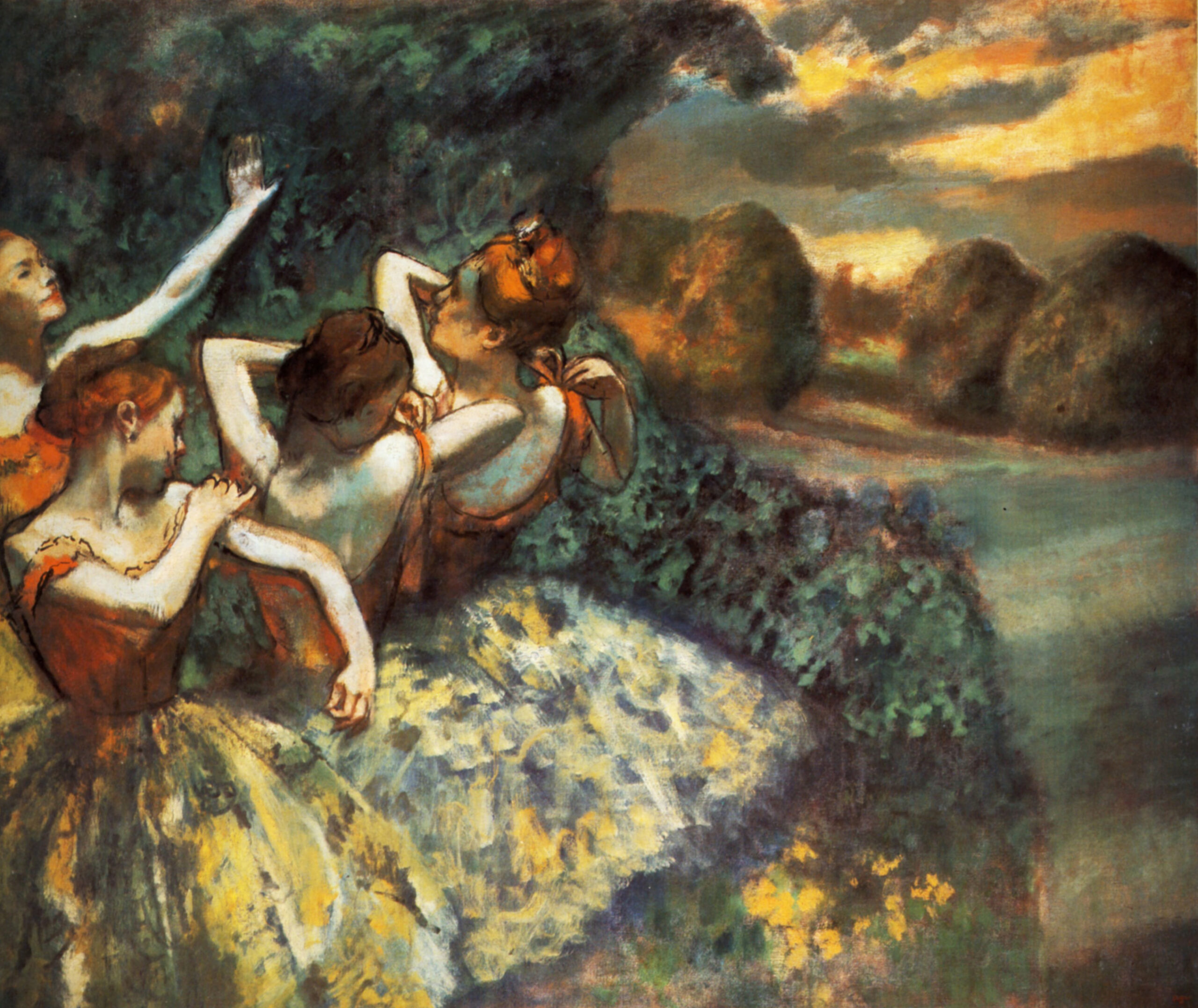 Four Dancers (1900) - Edgar Degas Tablo