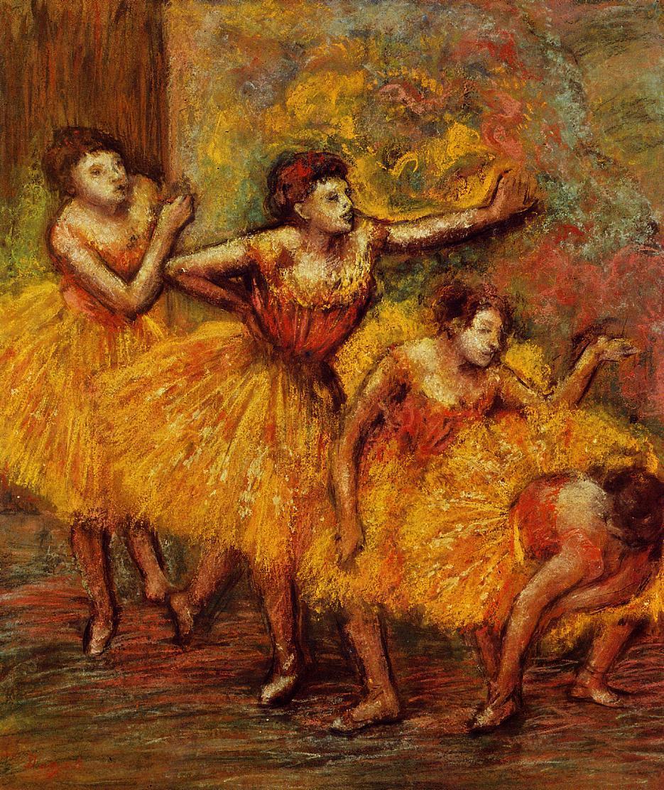 Four Dancers (1903) - Edgar Degas Tablo