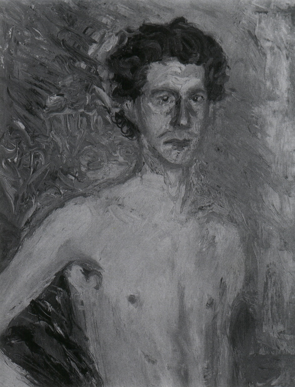 Fragment of a Self Portrait (1908) - Richard Gerstl Tablo