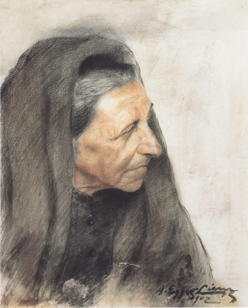 Frauenkopf (1902) - Albin Egger-Lienz Tablo