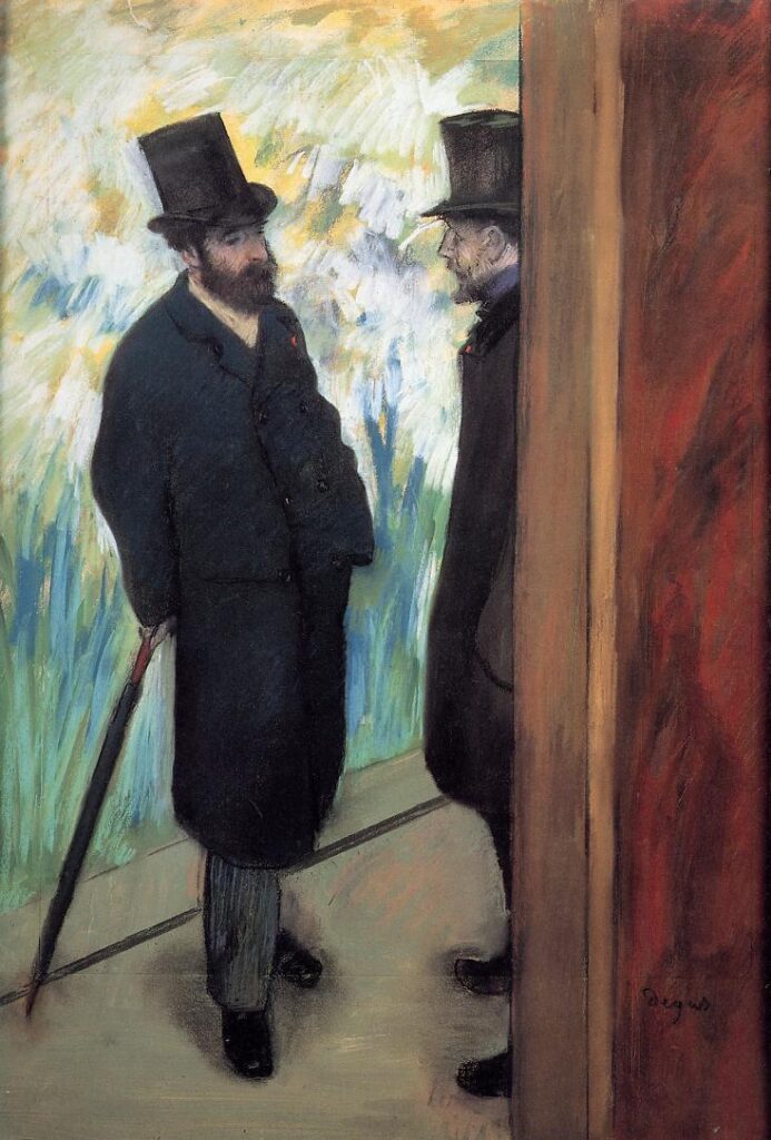 Friends at the Theatre, Ludovic Halevy and Albert Cave (1879) – Edgar Degas Tablo