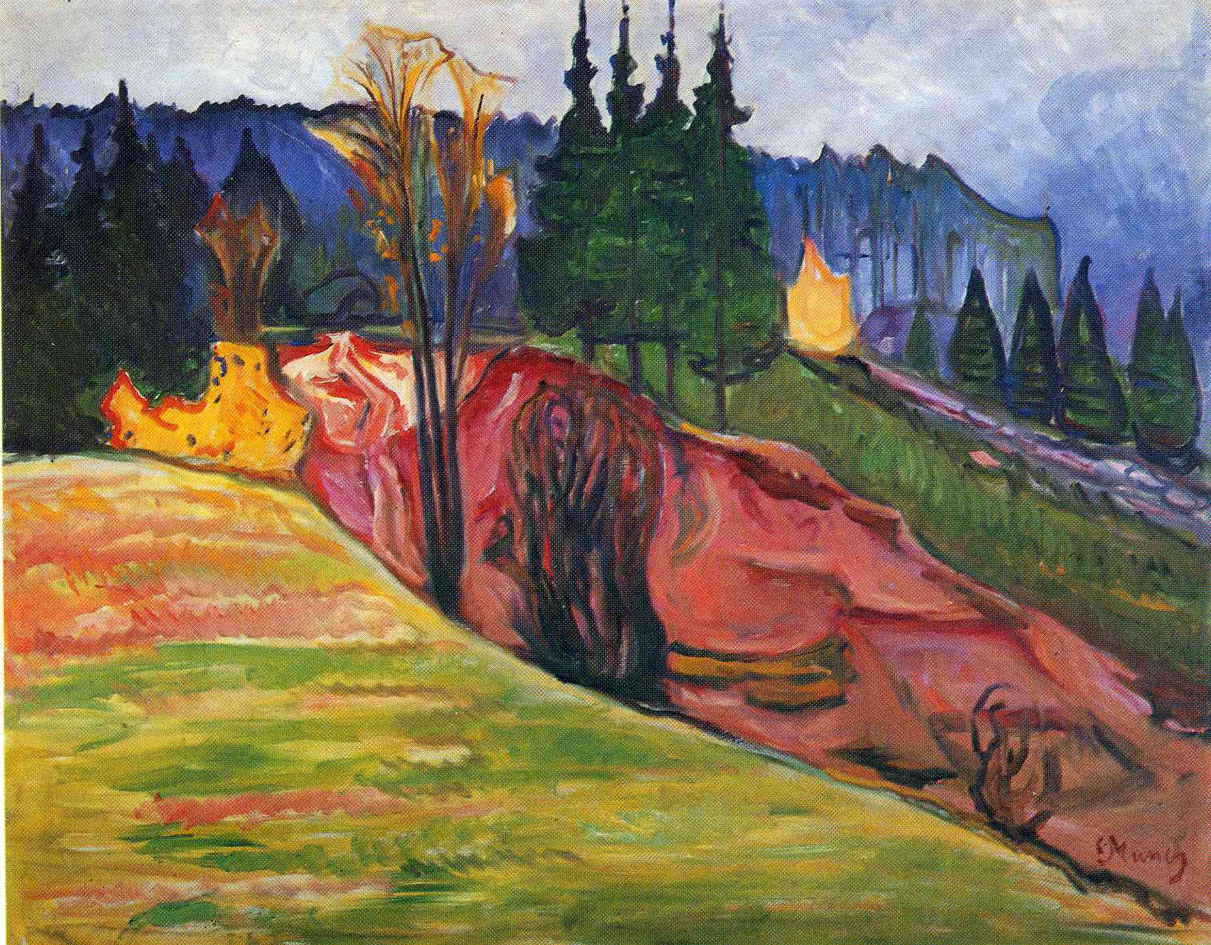 From Thuringewald (1905) - Edvard Munch Tablo