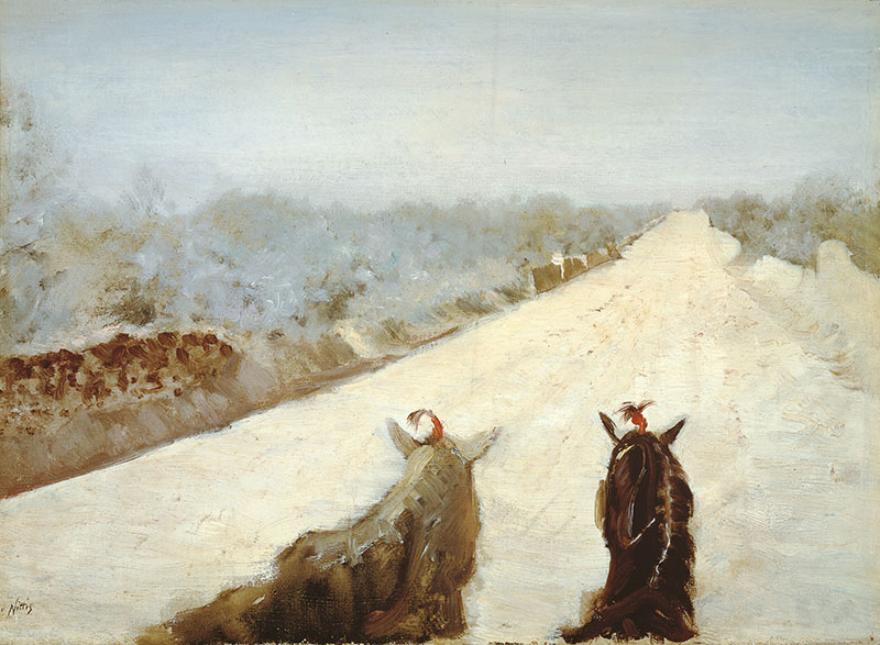 From the top of the diligence (1872) - Giuseppe De Nittis Tablo