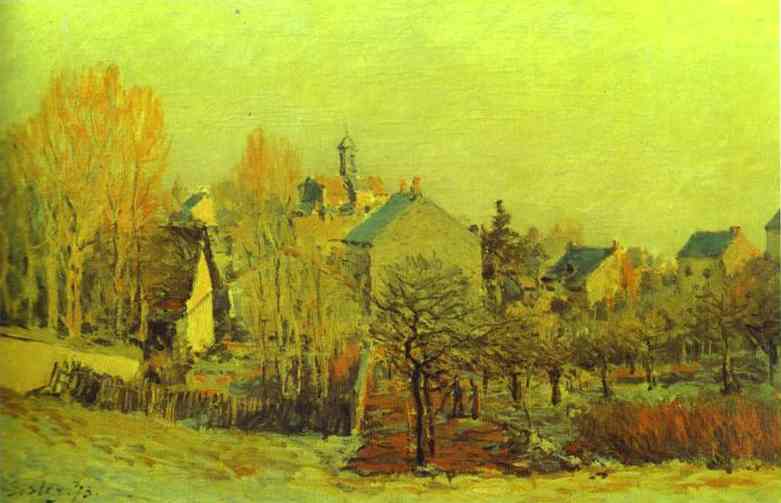 Frost in Louveciennes (1873) - Alfred Sisley Tablo