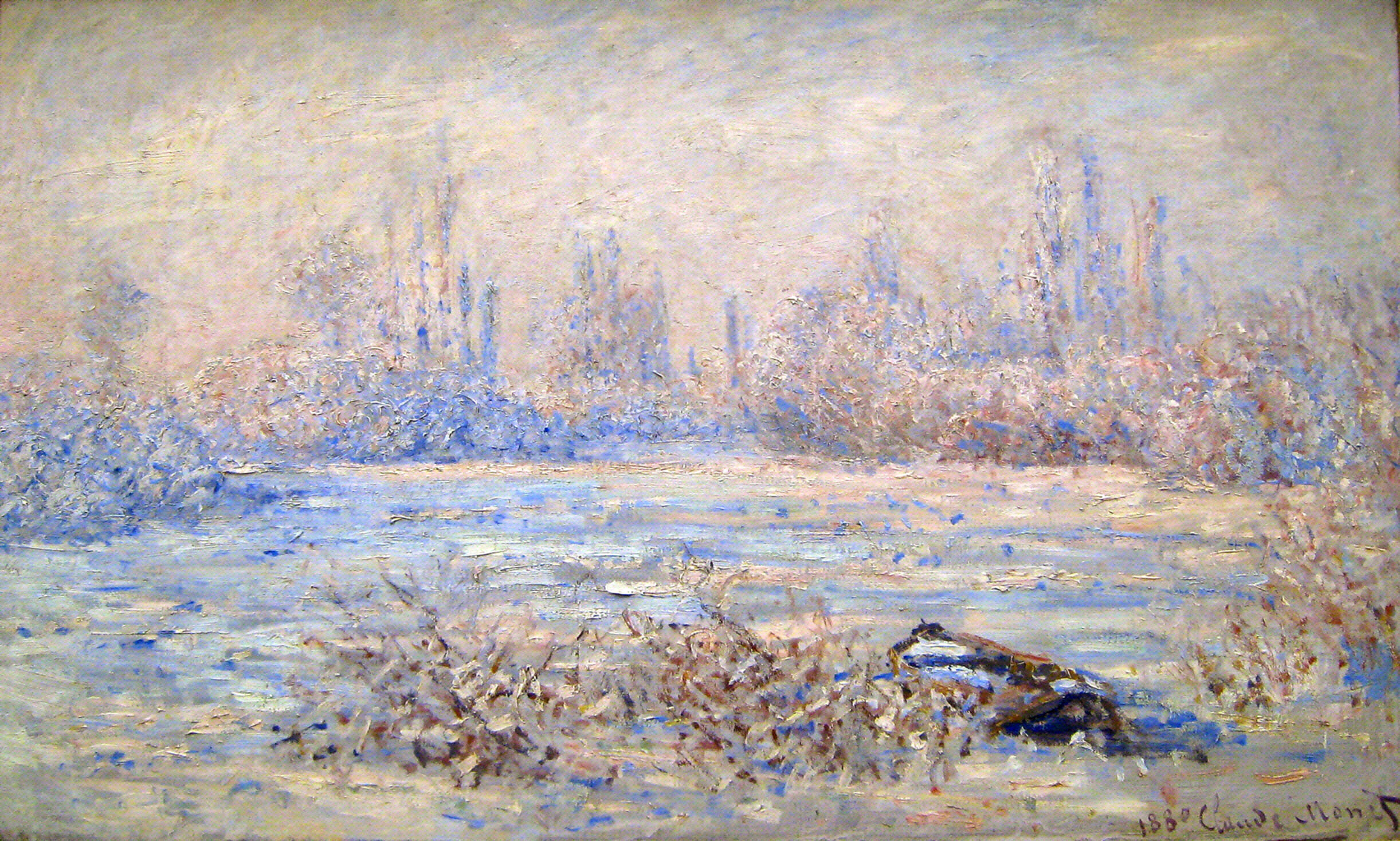 Frost near Vetheuil (1880) - Claude Monet Tablo