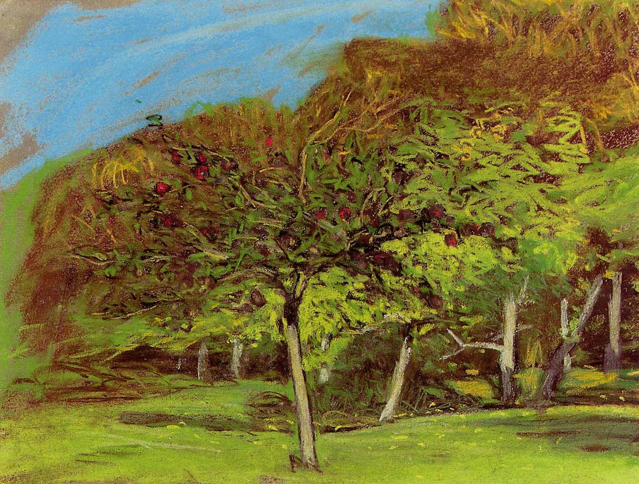 Fruit Trees (1874) - Claude Monet Tablo