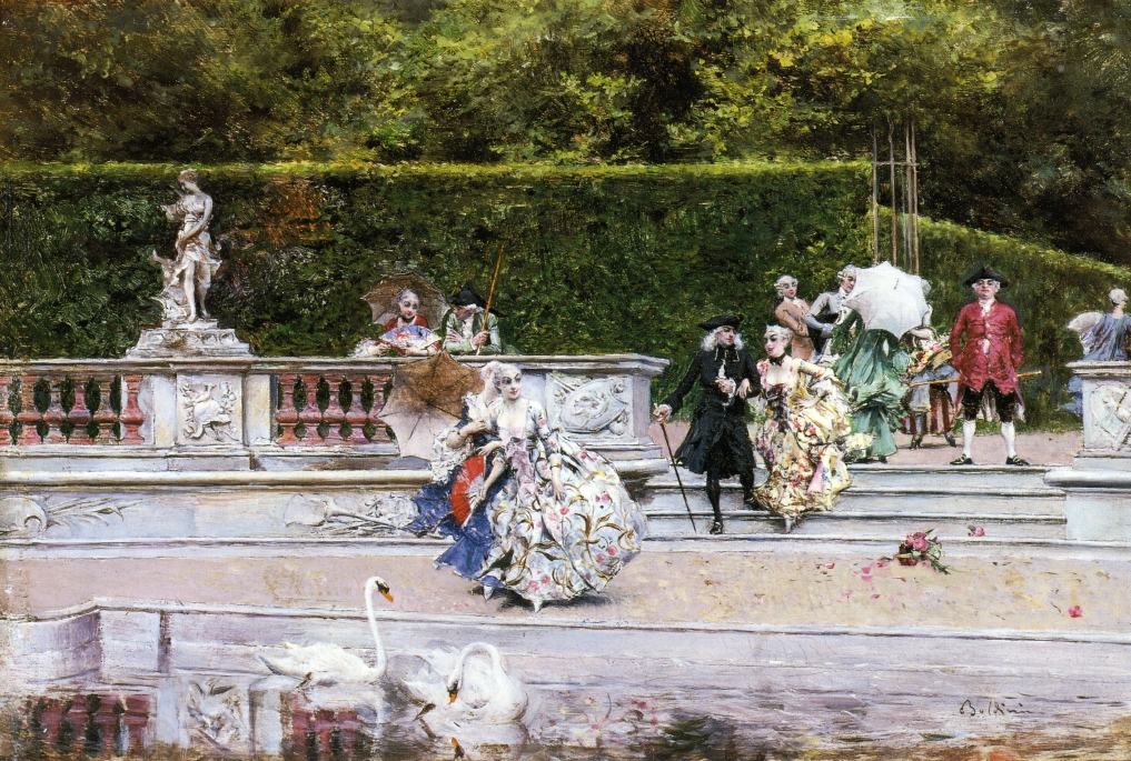 Gallant scene (1875) - Giovanni Boldini Tablo