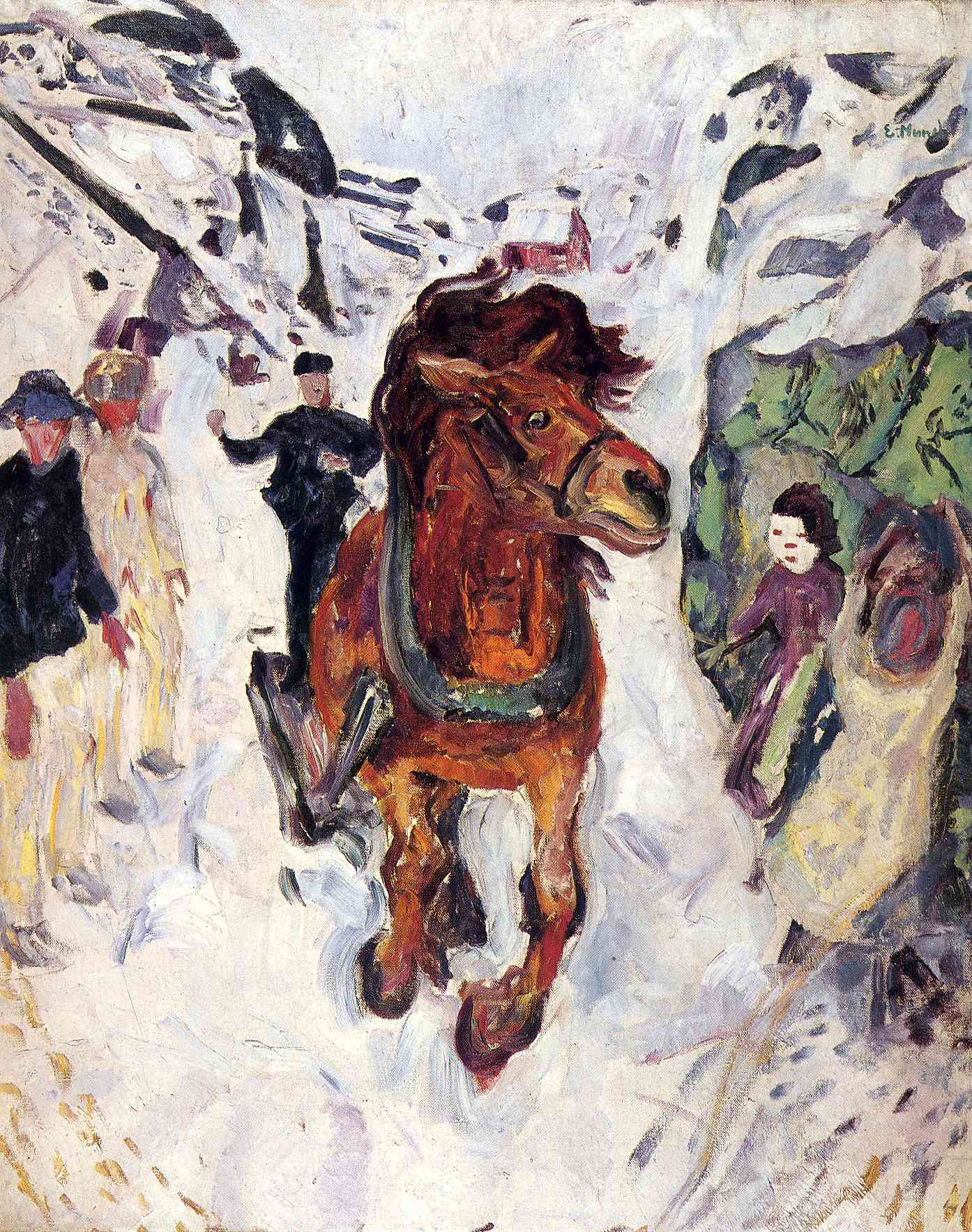 Galloping horse (1910) - Edvard Munch Tablo