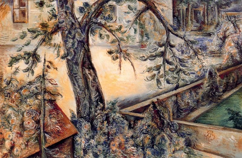 Garden Glimpse (1939) - Albert Bloch Tablo
