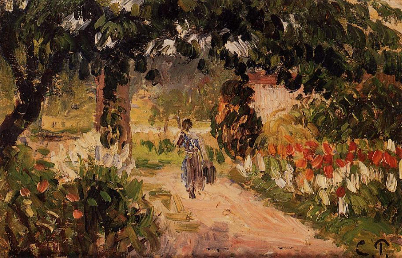 Garden at Eragny (1899) - Camille Pissarro Tablo