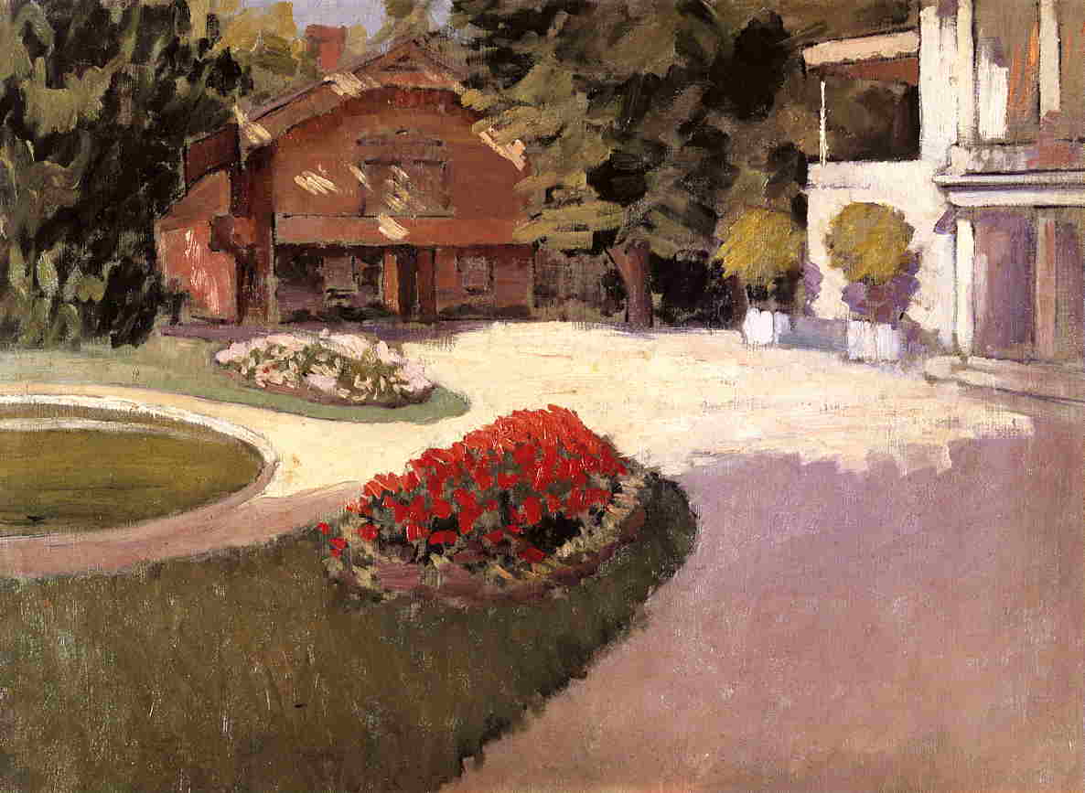 Garden at Yerres (1876) - Gustave Caillebotte Tablo