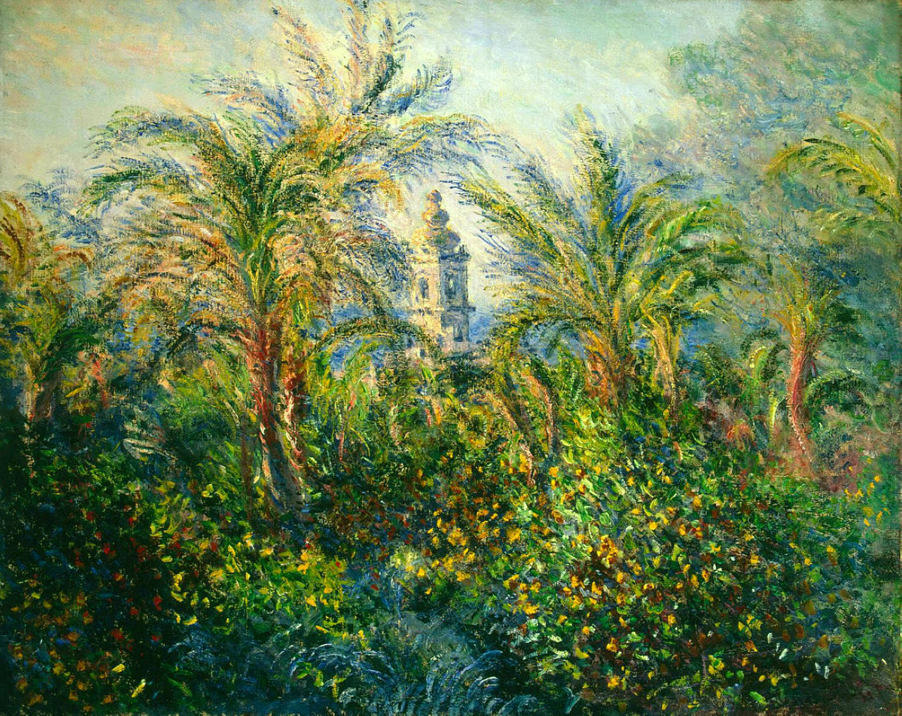 Garden in Bordighera, Impression of Morning (1884) - Claude Monet Tablo