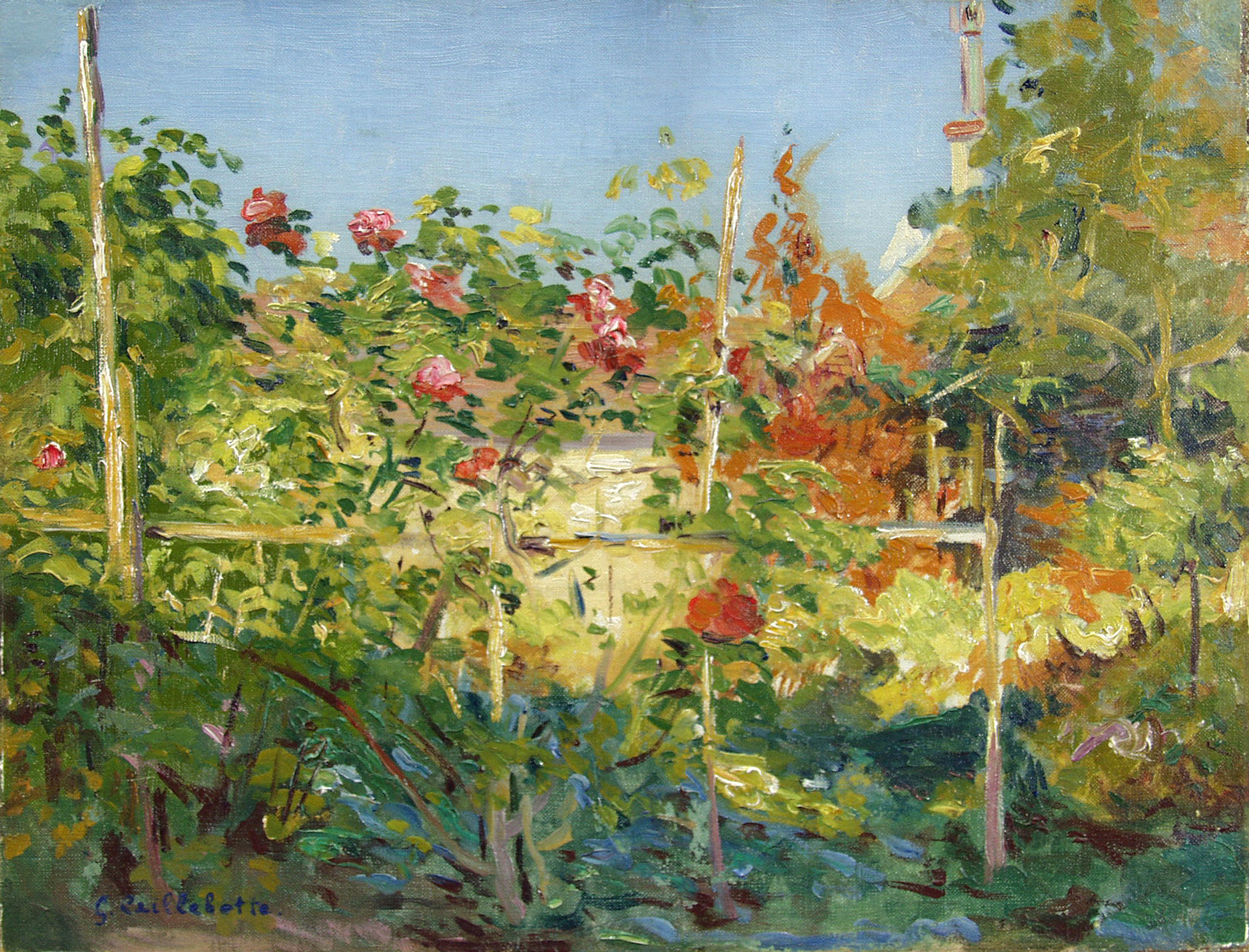 Garten in Trouville (1882) - Gustave Caillebotte Tablo
