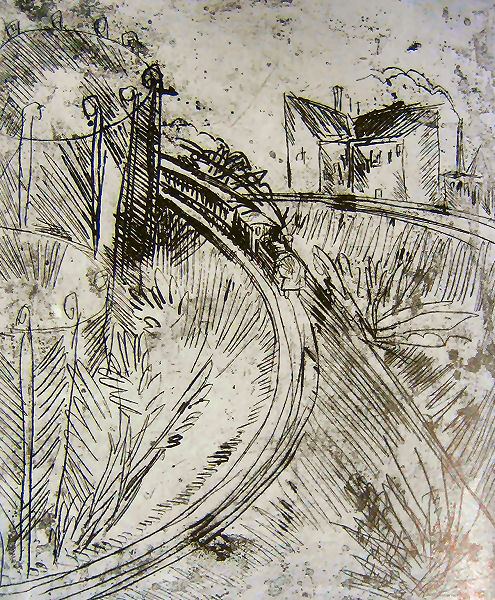 Gasometer in Schöneberg (1912) - Ernst Ludwig Kirchner Tablo
