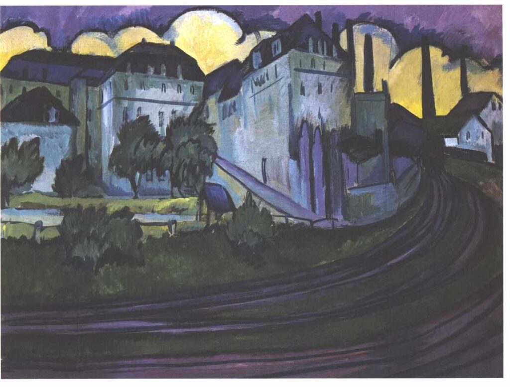 Gateway to the freight depot in Altstadt - Ernst Ludwig Kirchner Tablo