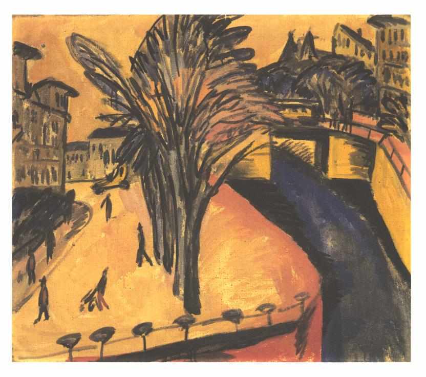 Gelbes Engelufer in Berlin - Ernst Ludwig Kirchner Tablo