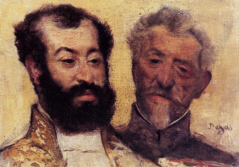 General Mellinet and Chief Rabbi Astruc (1871) - Edgar Degas Tablo