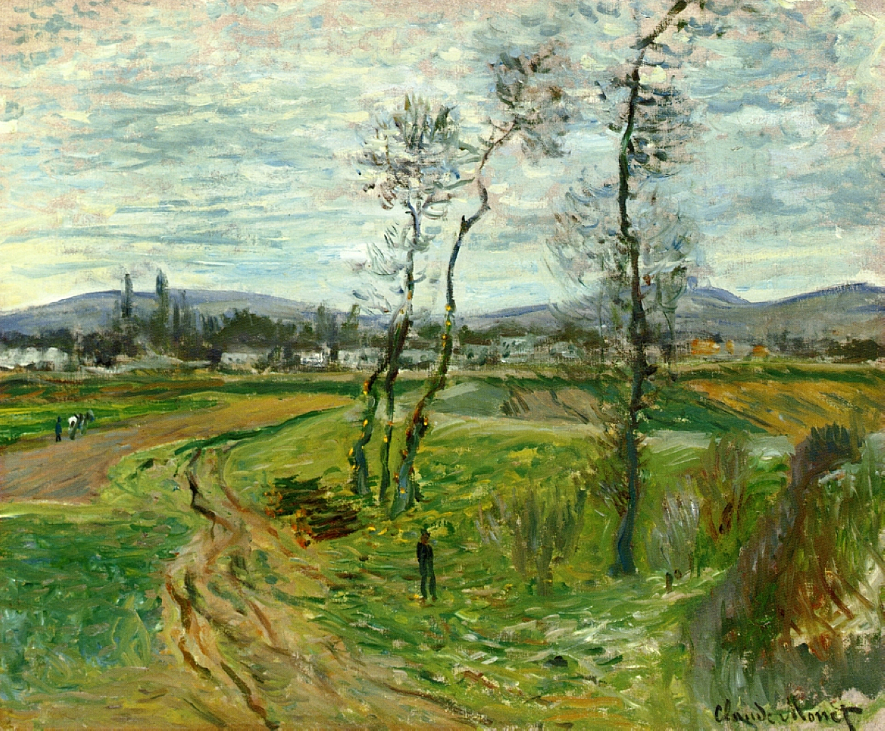 Gennevilliers Plain (1877) - Claude Monet Tablo