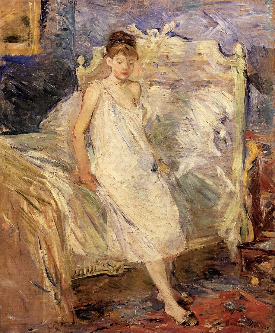 Getting Up (1885) - Berthe Morisot Tablo