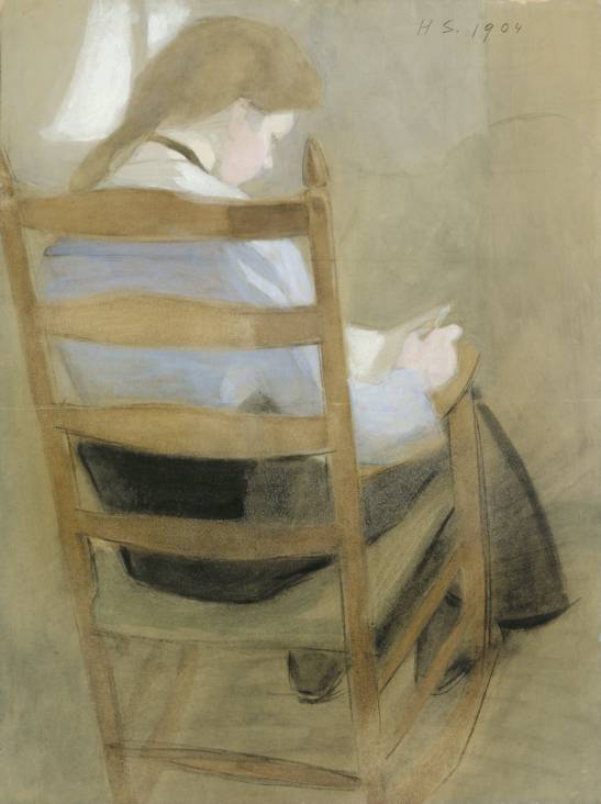 Girl Reading (1904) - Helene Schjerfbeck Tablo