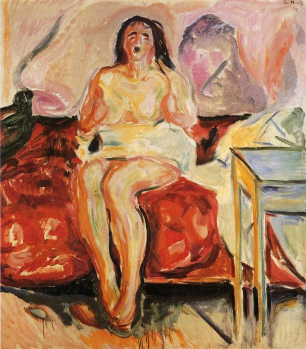 Girl Yawning (1913) - Edvard Munch Tablo