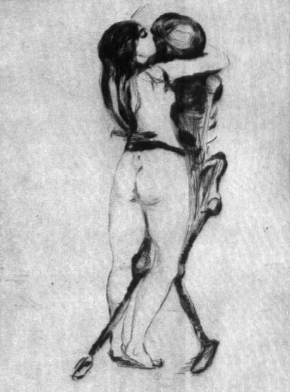 Girl and Death (1894) - Edvard Munch Tablo