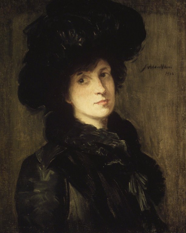 Girl in Black (1910) - Julian Alden Weir Tablo