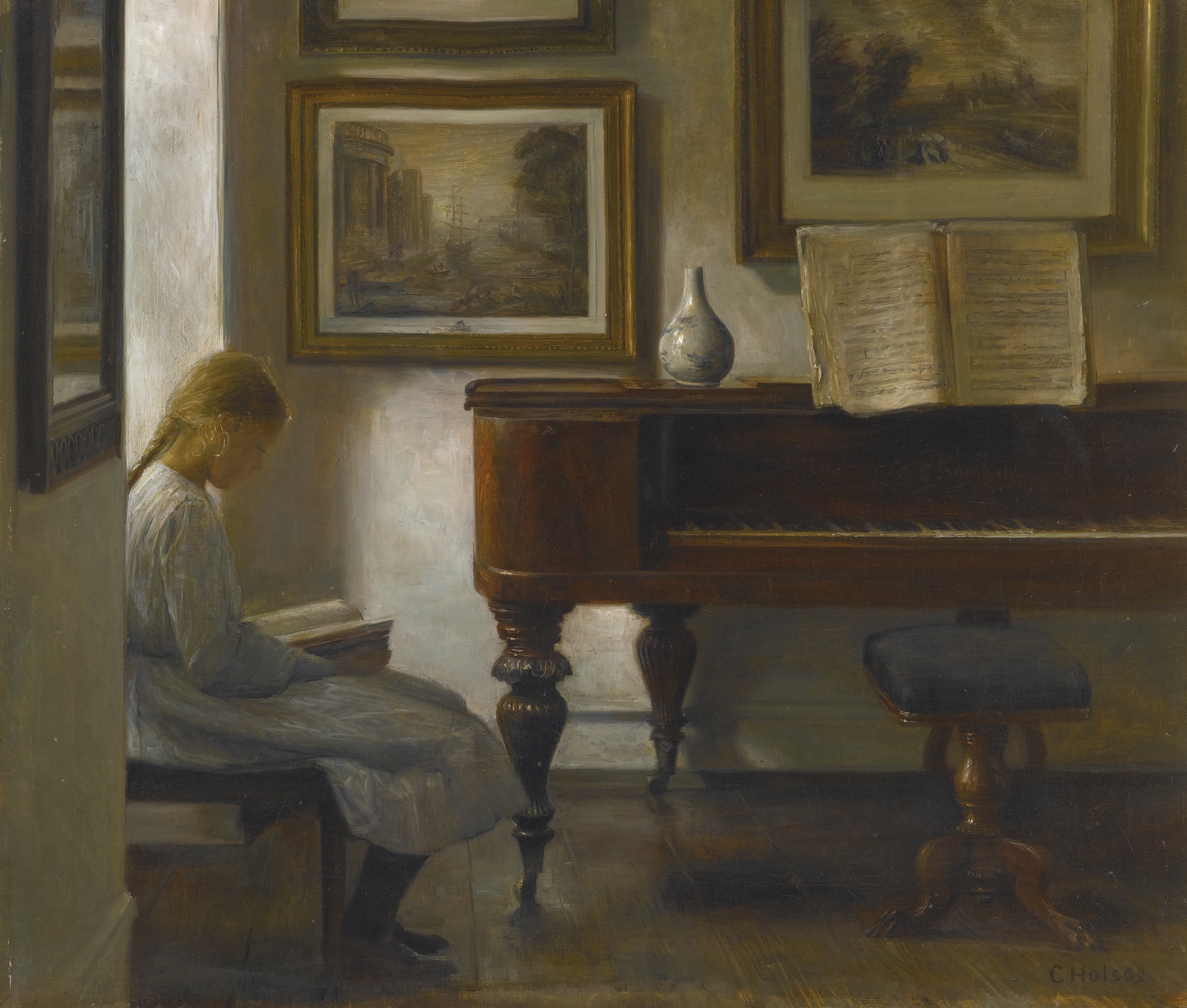 Girl in an Interior (1900) - Carl Holsøe Tablo