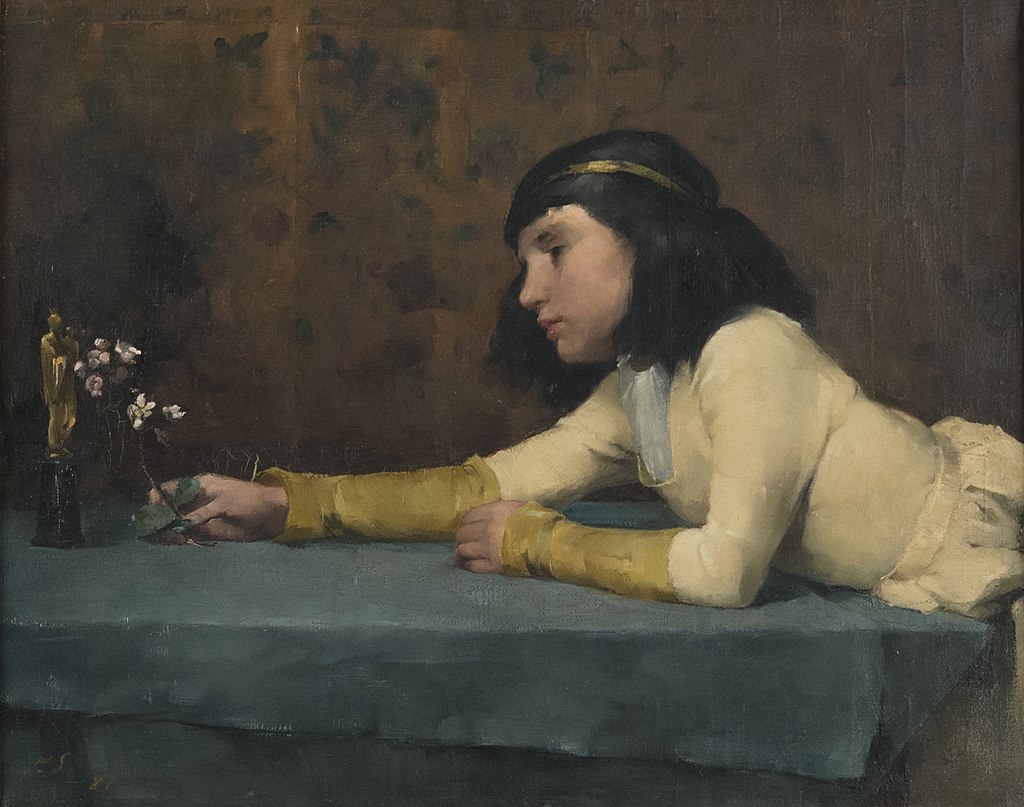 Girl with a Madonna (1881) - Helene Schjerfbeck Tablo