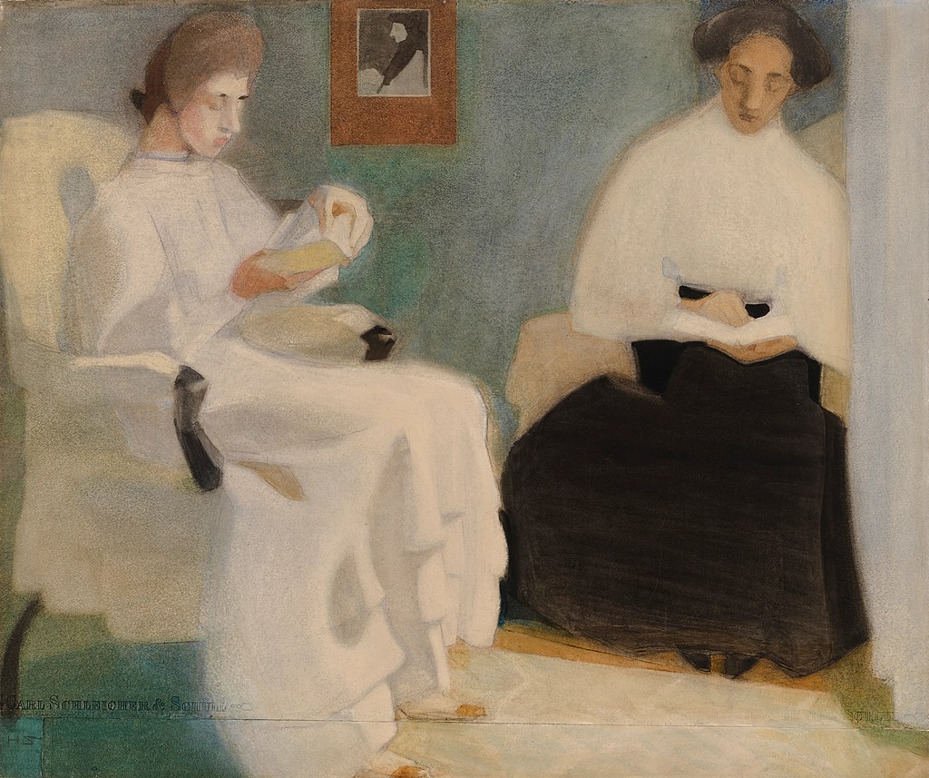 Girls Reading (1907) - Helene Schjerfbeck Tablo