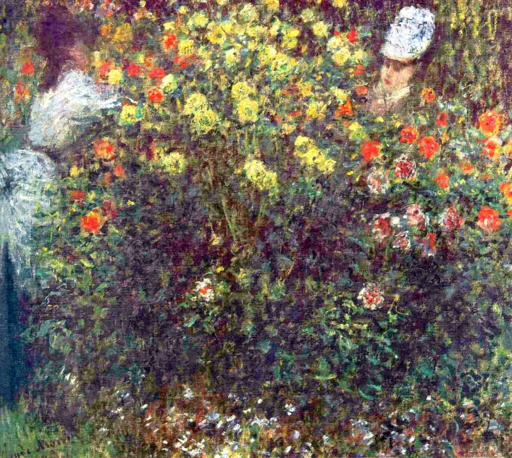 Girls in the Garden (1875) – Claude Monet Tablo