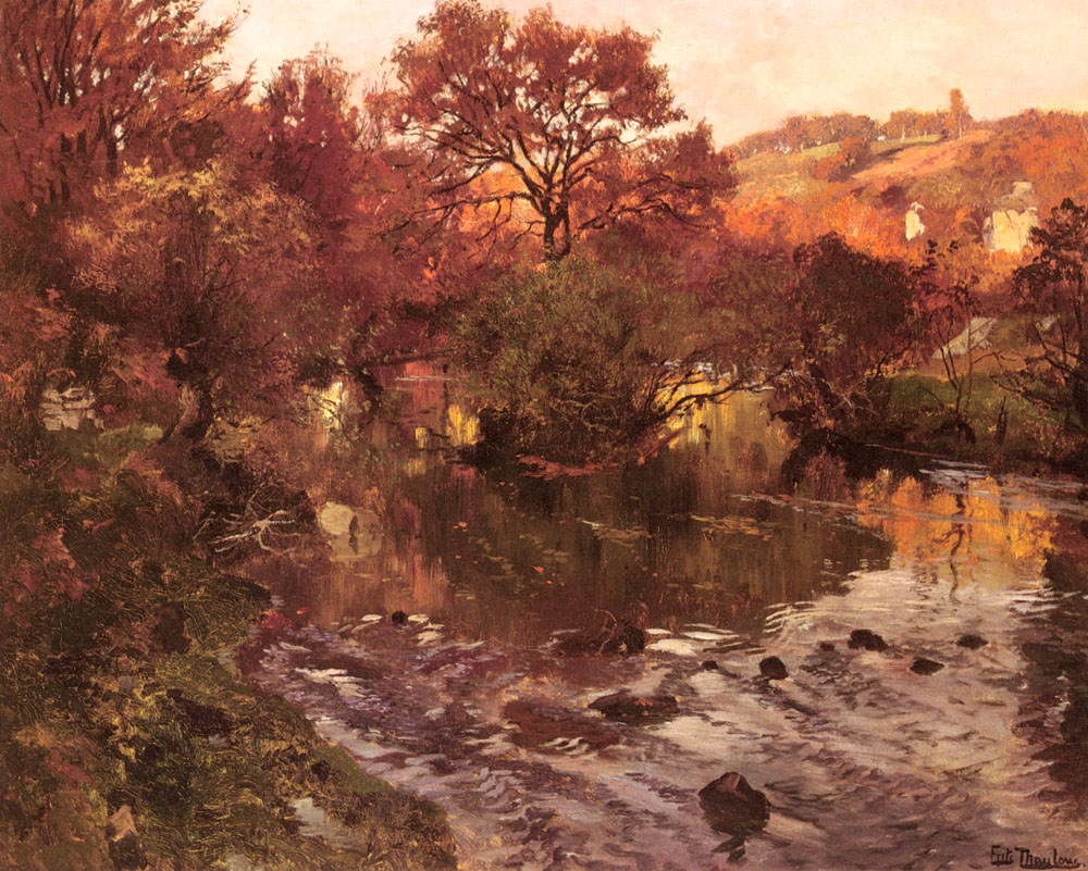 Golden Autumn, Brittany - Frits Thaulow Tablo