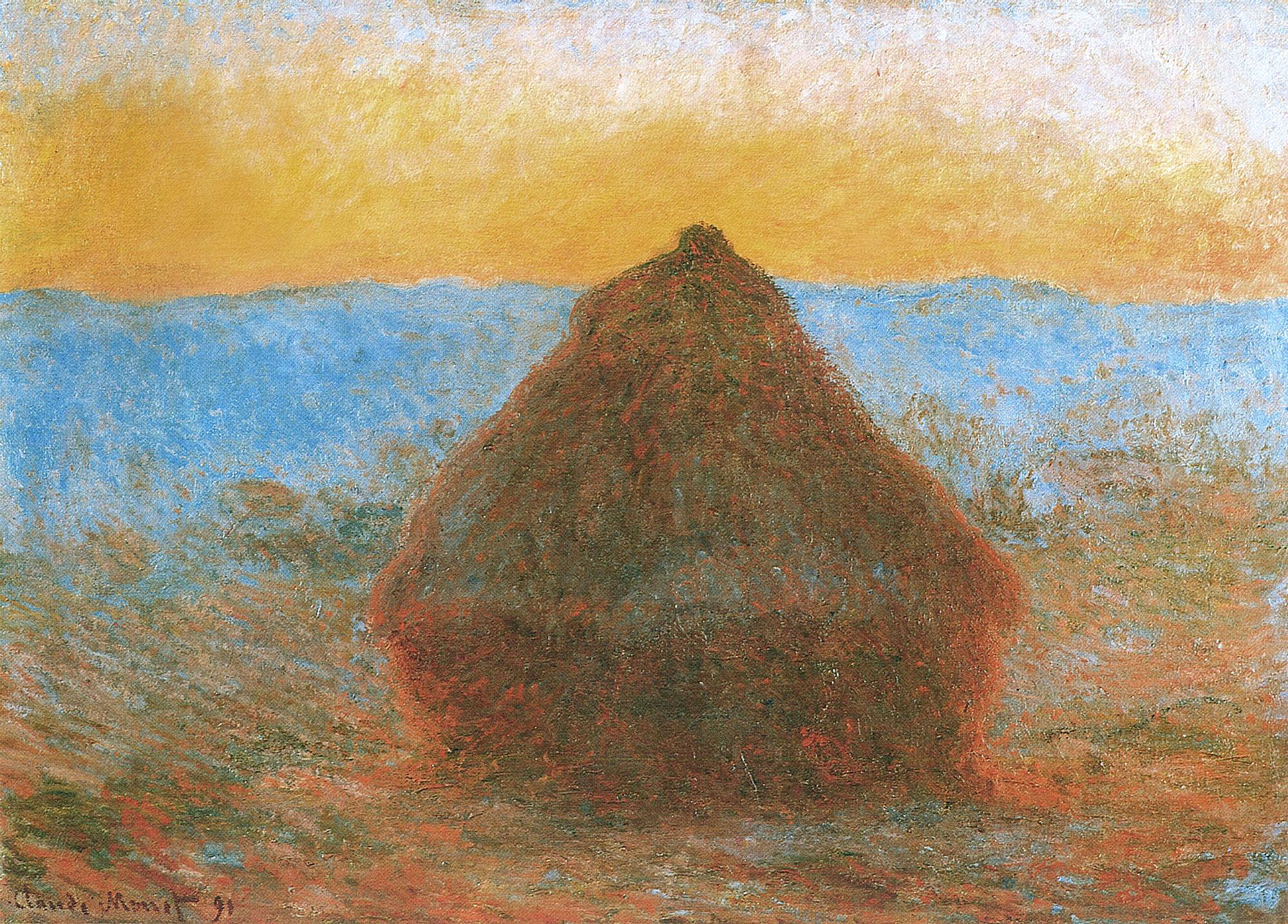 Grainstack (1891) - Claude Monet Tablo