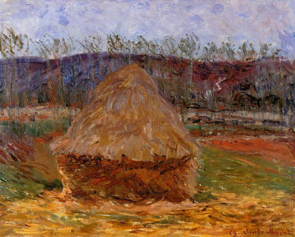 Grainstack at Giverny (1889) - Claude Monet Tablo