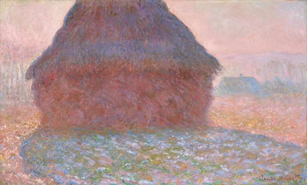Grainstack in Sunshine (1891) - Claude Monet Tablo