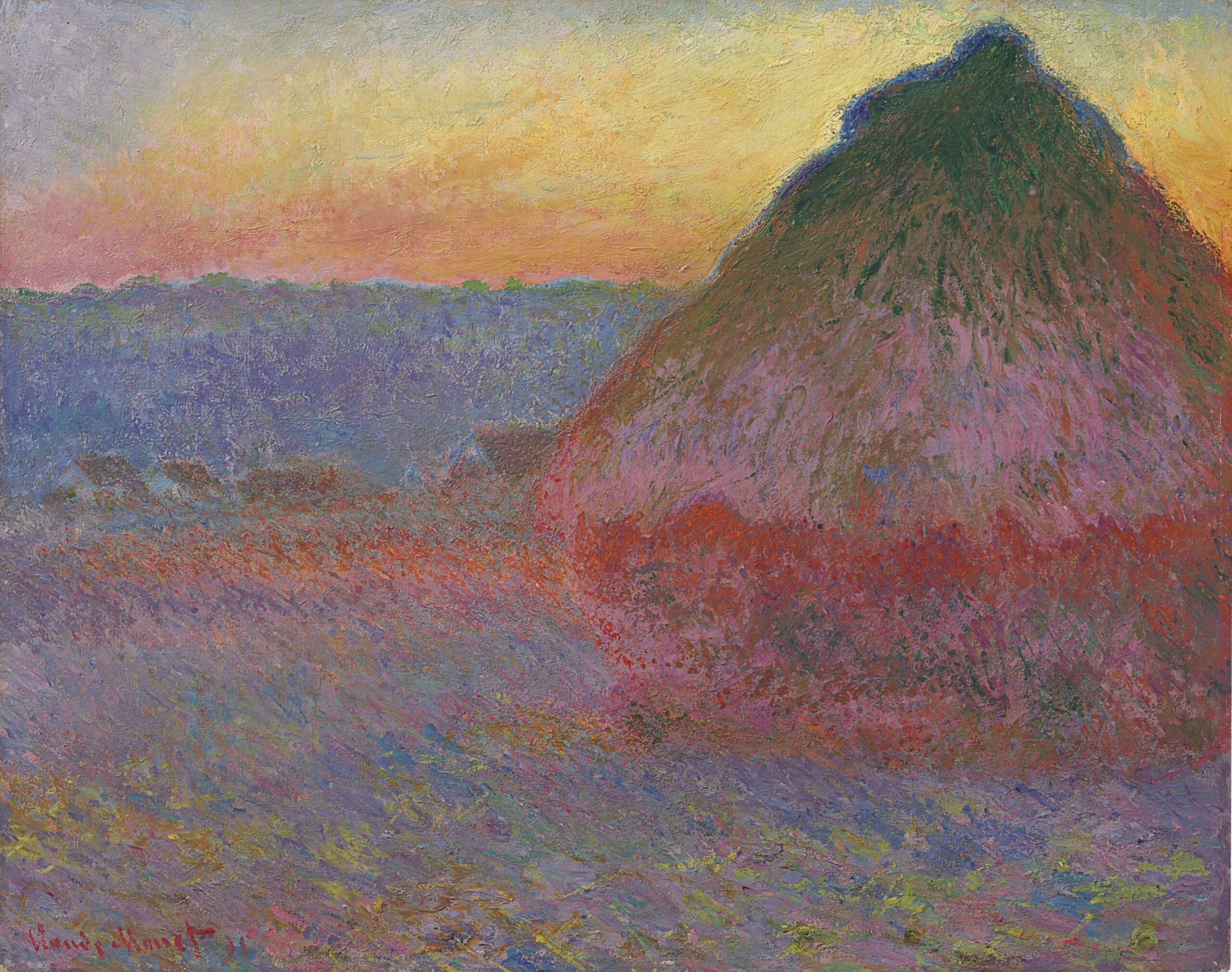 Grainstack in the Sunlight (1891) - Claude Monet Tablo