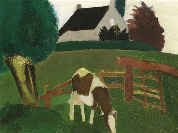Grazing Cow (1935) - Gustave De Smet Tablo
