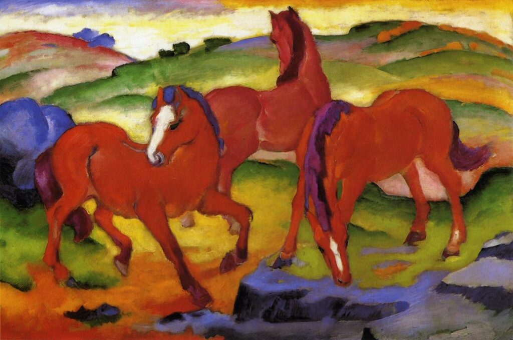 Grazing Horses IV (The Red Horses) (1911) - Franz Marc Tablo