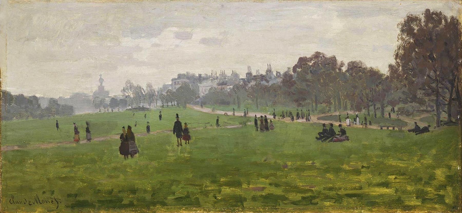 Green Park in London (1871) - Claude Monet Tablo