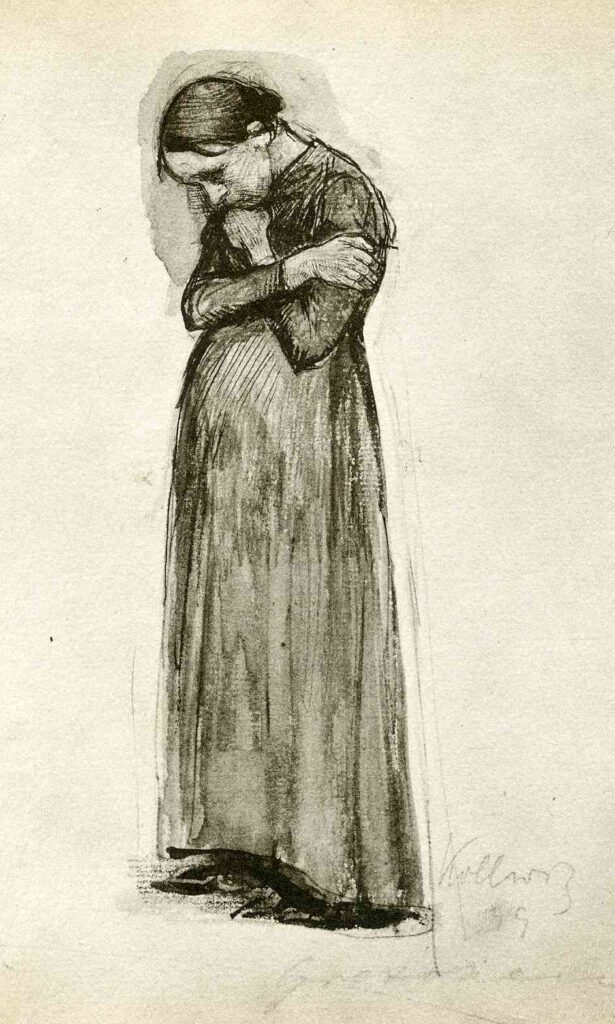 Gretchen (1899) - Käthe Kollwitz Tablo