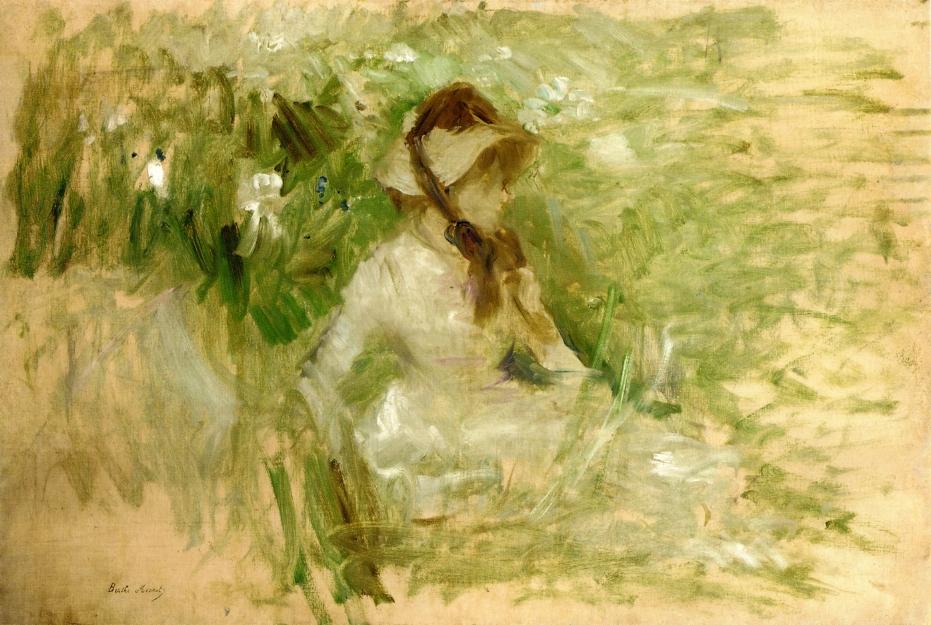 Griffon dog's head, Follette (1882) - Berthe Morisot Tablo